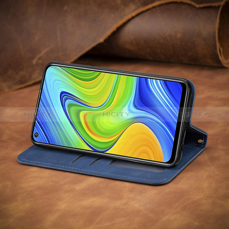 Handytasche Stand Schutzhülle Flip Leder Hülle S08D für Xiaomi Redmi Note 9 groß