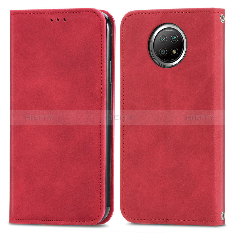 Handytasche Stand Schutzhülle Flip Leder Hülle S08D für Xiaomi Redmi Note 9T 5G Rot