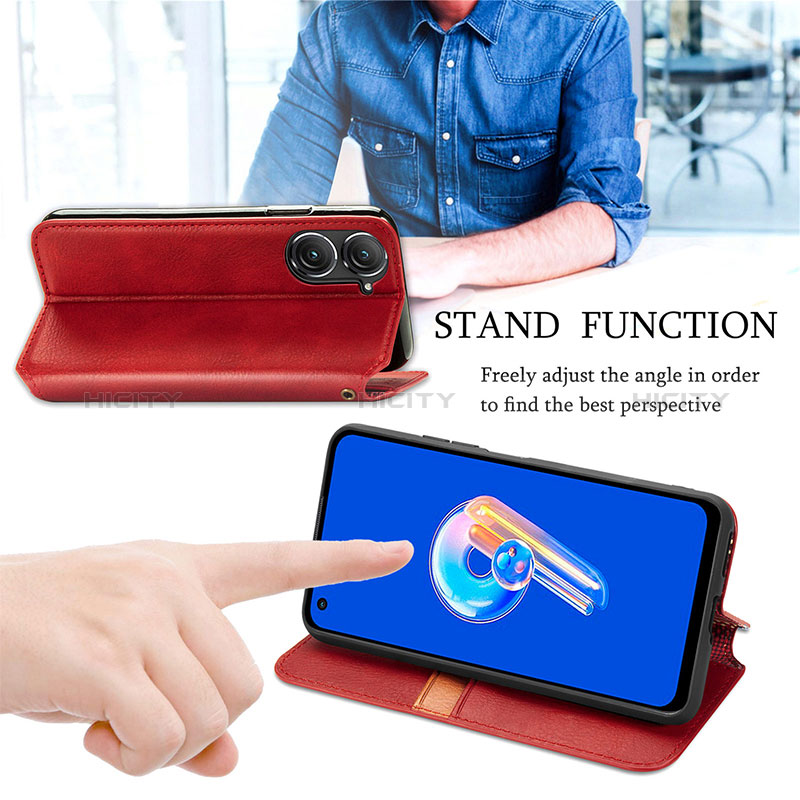 Handytasche Stand Schutzhülle Flip Leder Hülle S09D für Asus Zenfone 9