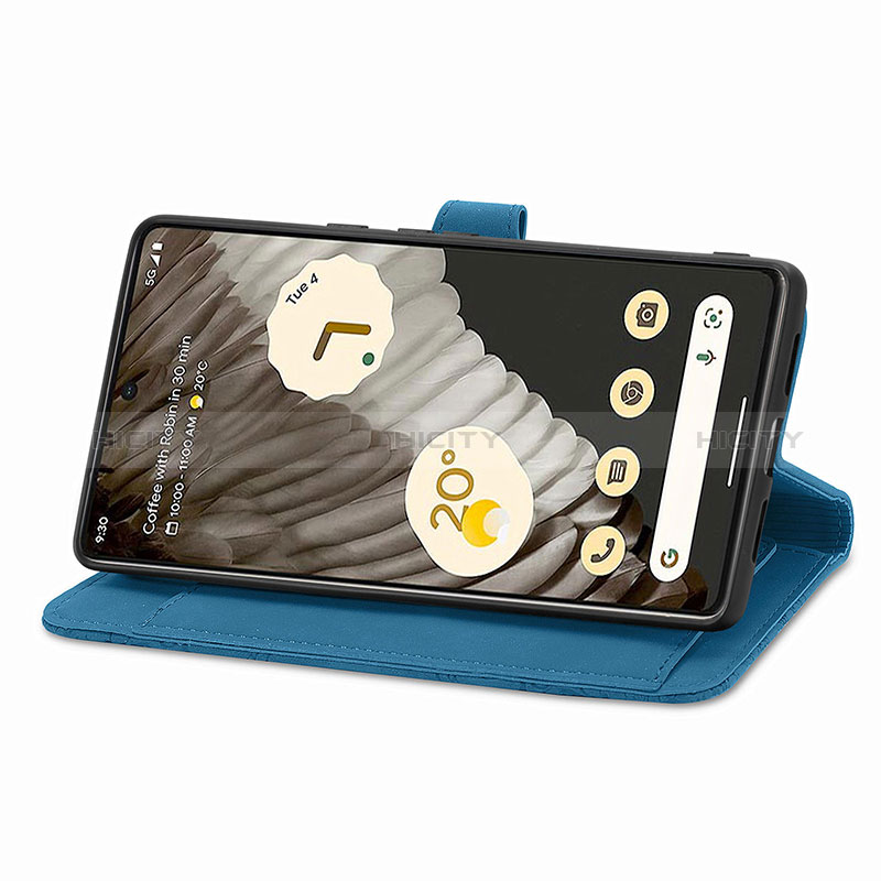 Handytasche Stand Schutzhülle Flip Leder Hülle S09D für Google Pixel 7 Pro 5G