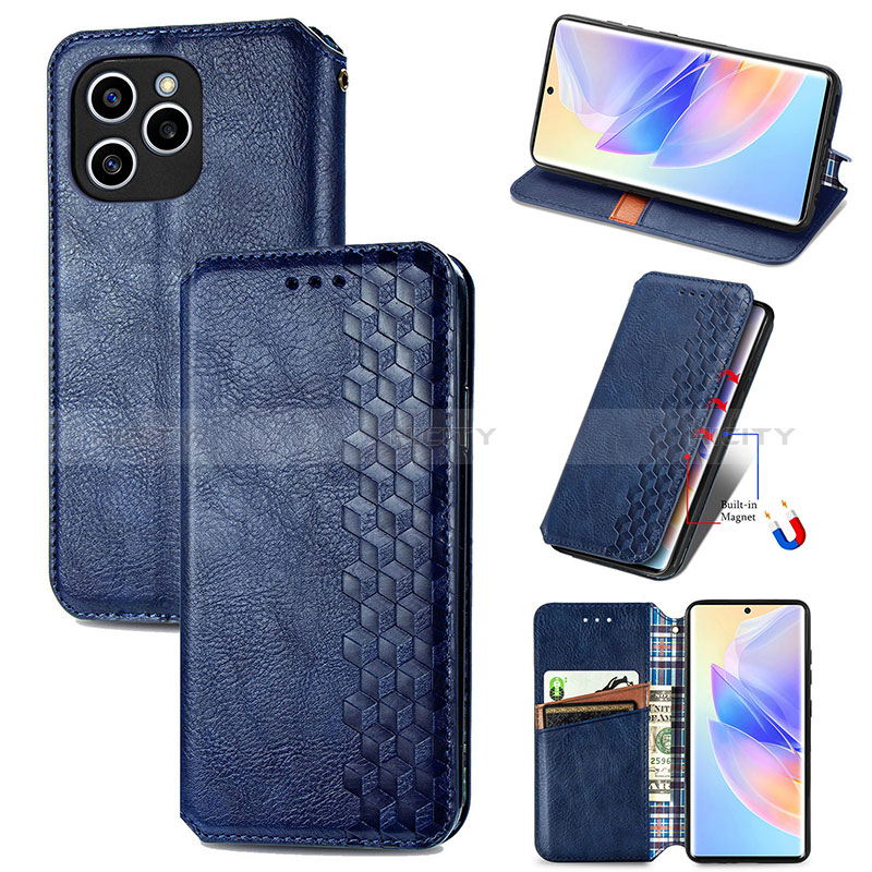 Handytasche Stand Schutzhülle Flip Leder Hülle S09D für Huawei Honor 60 SE 5G groß