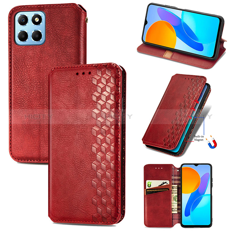 Handytasche Stand Schutzhülle Flip Leder Hülle S09D für Huawei Honor X6 5G