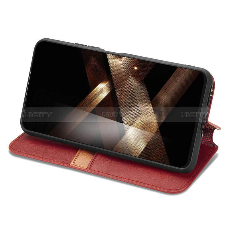 Handytasche Stand Schutzhülle Flip Leder Hülle S09D für Huawei Honor X6a groß