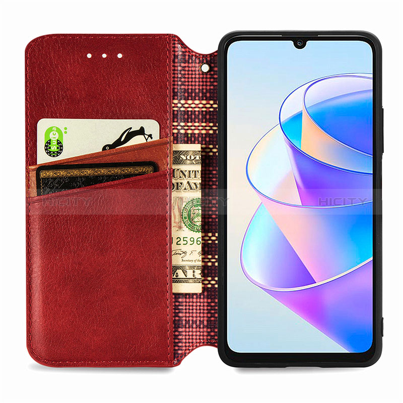 Handytasche Stand Schutzhülle Flip Leder Hülle S09D für Huawei Honor X7a groß