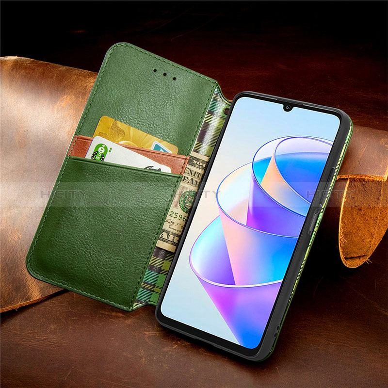 Handytasche Stand Schutzhülle Flip Leder Hülle S09D für Huawei Honor X7a groß