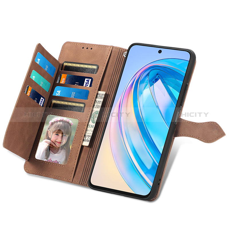 Handytasche Stand Schutzhülle Flip Leder Hülle S09D für Huawei Honor X8a 4G