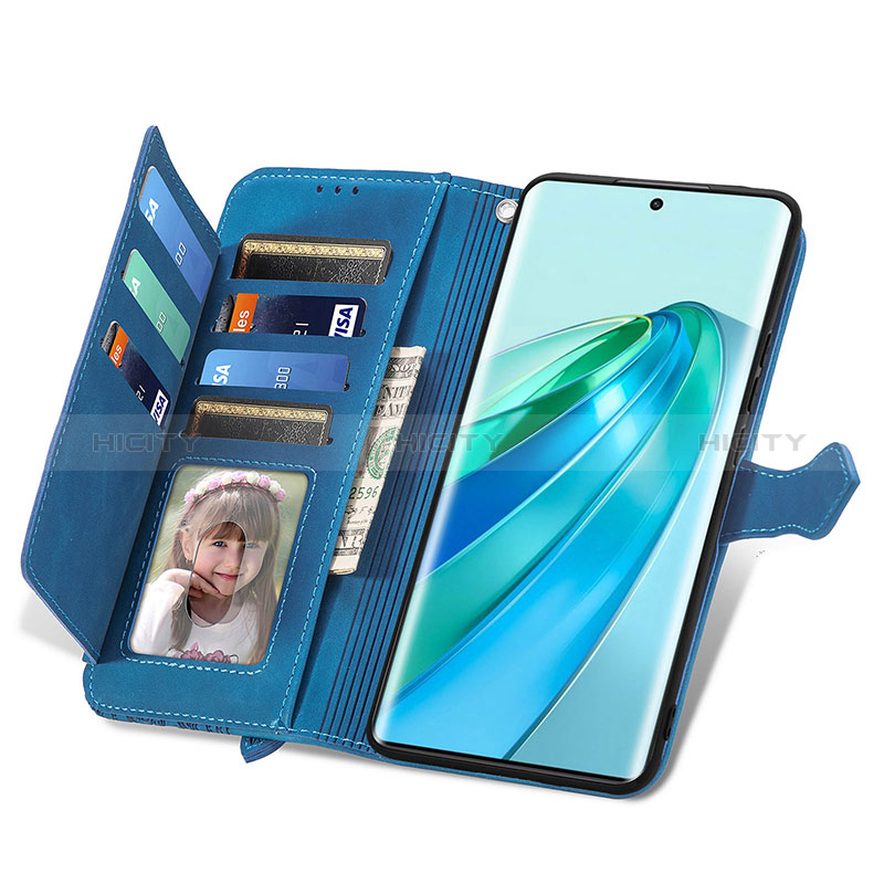 Handytasche Stand Schutzhülle Flip Leder Hülle S09D für Huawei Honor X9a 5G groß