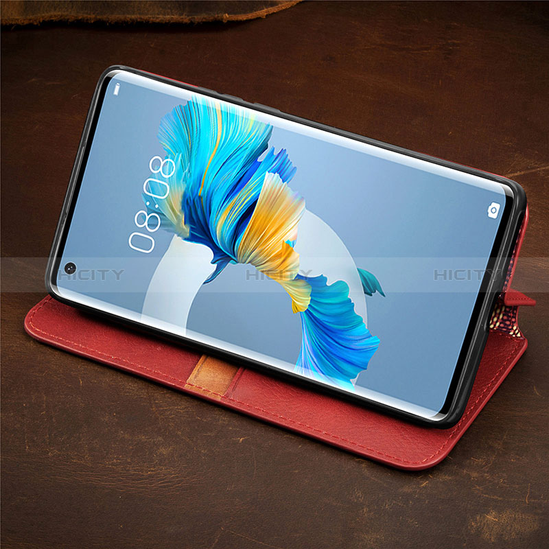 Handytasche Stand Schutzhülle Flip Leder Hülle S09D für Huawei Mate 40 groß