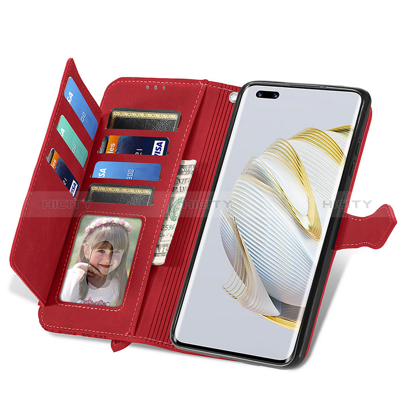 Handytasche Stand Schutzhülle Flip Leder Hülle S09D für Huawei Nova 10 Pro groß