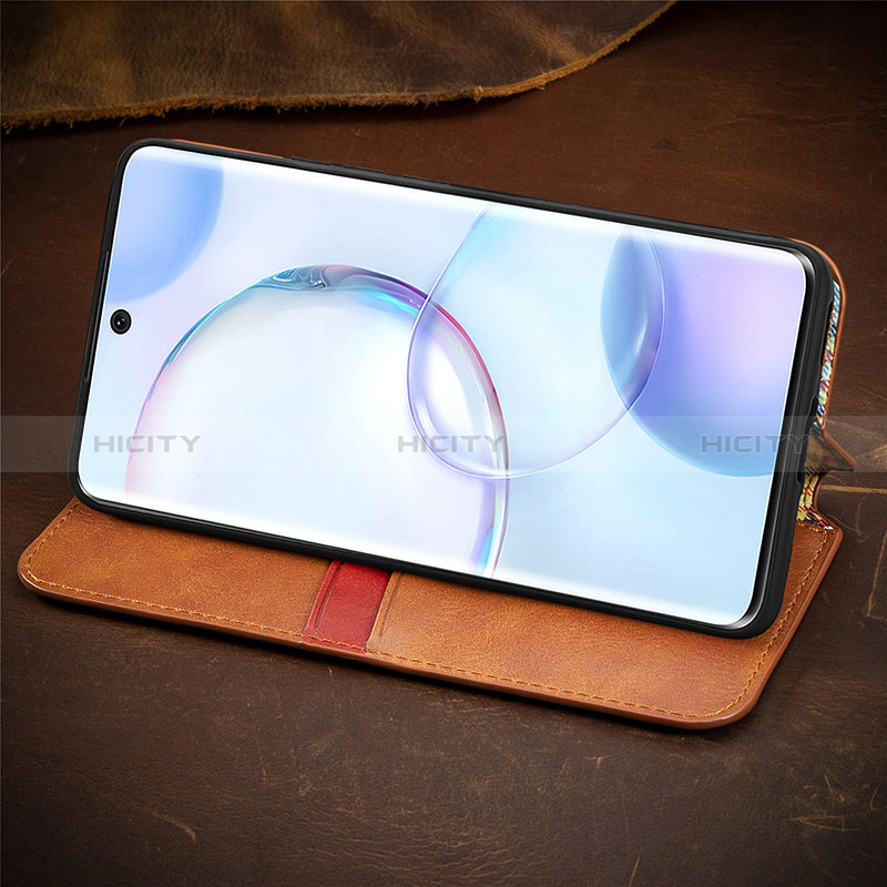 Handytasche Stand Schutzhülle Flip Leder Hülle S09D für Huawei Nova 9 groß