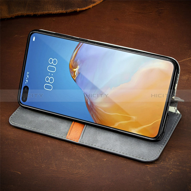 Handytasche Stand Schutzhülle Flip Leder Hülle S09D für Huawei P40 groß