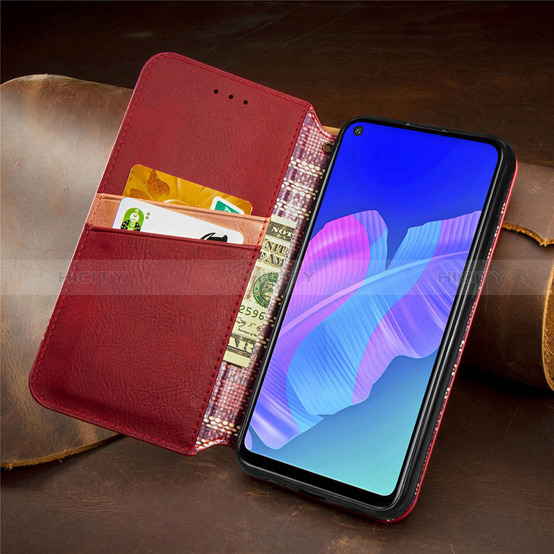 Handytasche Stand Schutzhülle Flip Leder Hülle S09D für Huawei Y7p groß