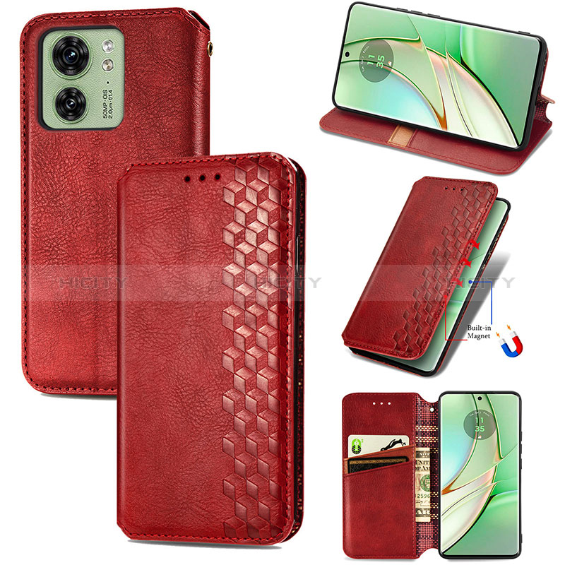 Handytasche Stand Schutzhülle Flip Leder Hülle S09D für Motorola Moto Edge (2023) 5G groß