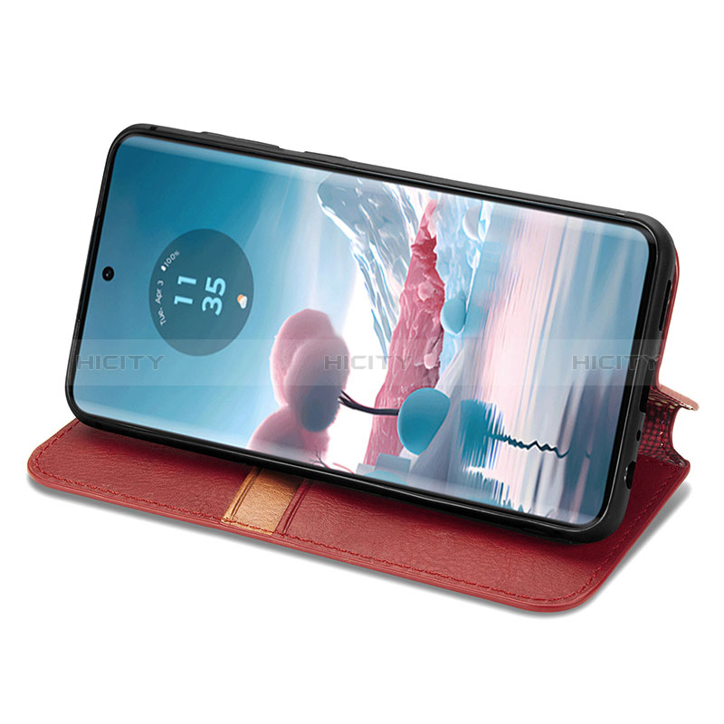 Handytasche Stand Schutzhülle Flip Leder Hülle S09D für Motorola Moto Edge 40 Neo 5G