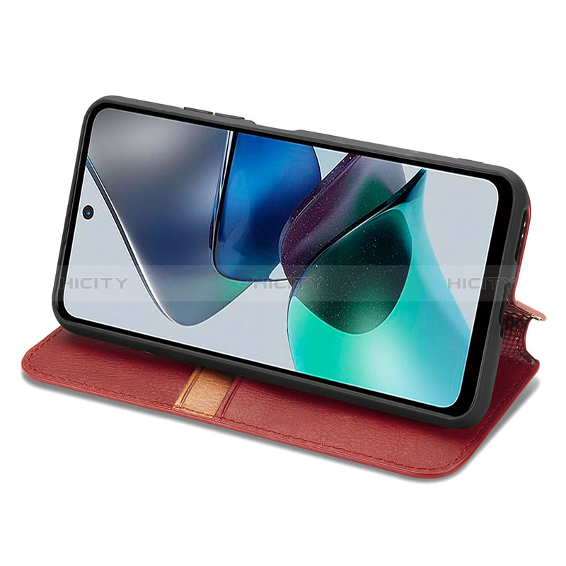 Handytasche Stand Schutzhülle Flip Leder Hülle S09D für Motorola Moto G13 groß