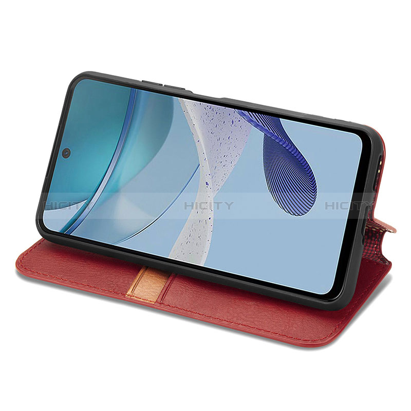 Handytasche Stand Schutzhülle Flip Leder Hülle S09D für Motorola Moto G53 5G