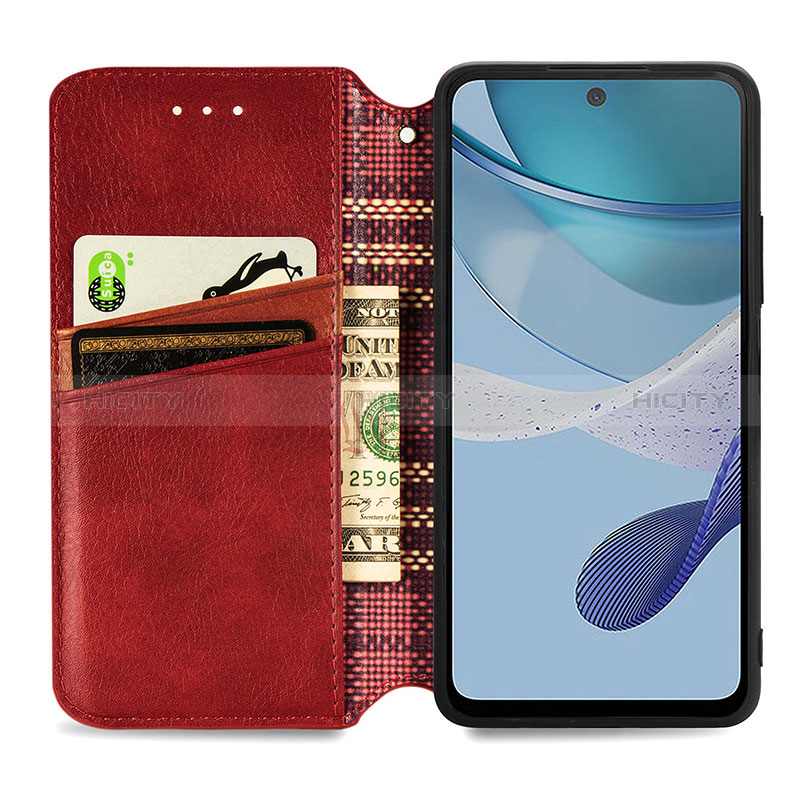 Handytasche Stand Schutzhülle Flip Leder Hülle S09D für Motorola Moto G53j 5G