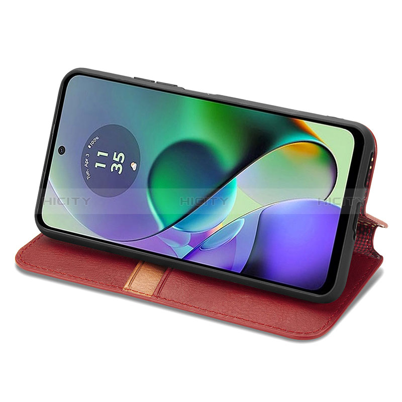 Handytasche Stand Schutzhülle Flip Leder Hülle S09D für Motorola Moto G54 5G groß