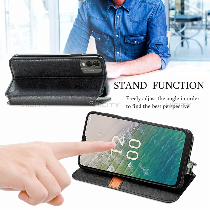 Handytasche Stand Schutzhülle Flip Leder Hülle S09D für Nokia C32