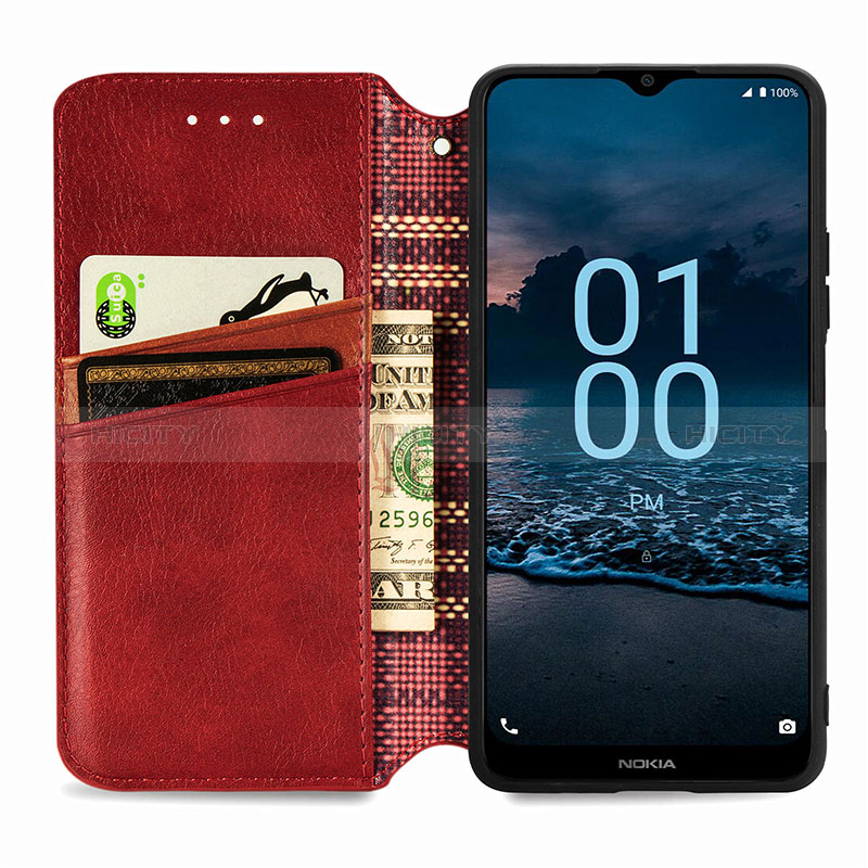 Handytasche Stand Schutzhülle Flip Leder Hülle S09D für Nokia G100 groß