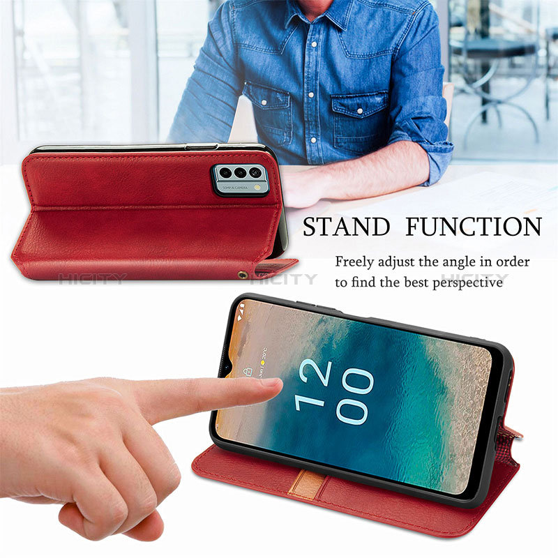 Handytasche Stand Schutzhülle Flip Leder Hülle S09D für Nokia G22