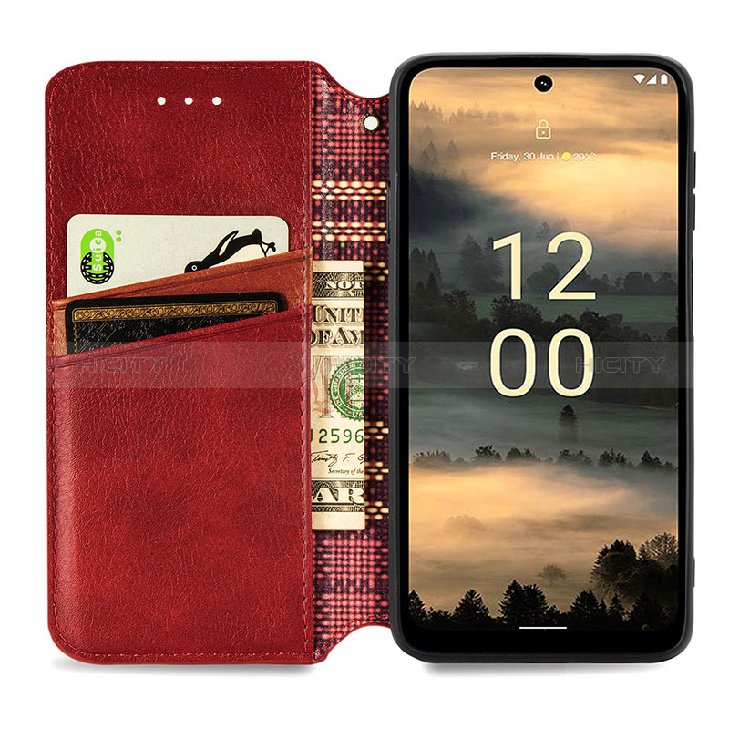 Handytasche Stand Schutzhülle Flip Leder Hülle S09D für Nokia XR21 groß