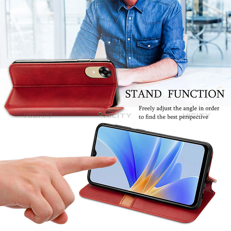 Handytasche Stand Schutzhülle Flip Leder Hülle S09D für Oppo A17K