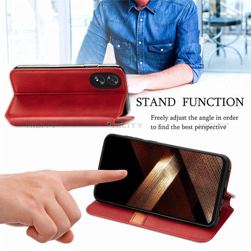 Handytasche Stand Schutzhülle Flip Leder Hülle S09D für Oppo A38