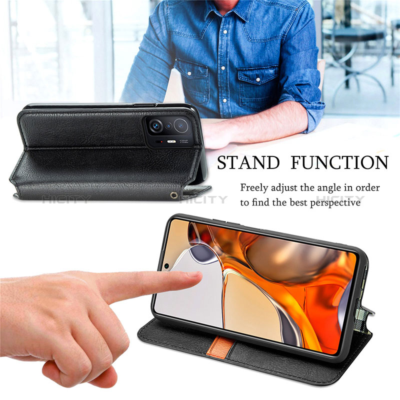 Handytasche Stand Schutzhülle Flip Leder Hülle S09D für Xiaomi Mi 11T Pro 5G