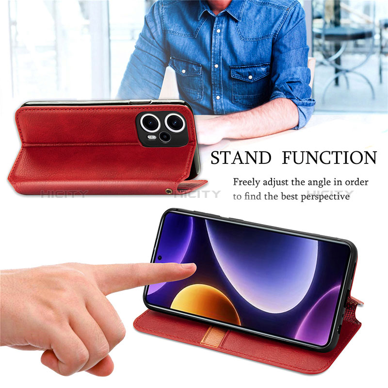 Handytasche Stand Schutzhülle Flip Leder Hülle S09D für Xiaomi Poco F5 5G