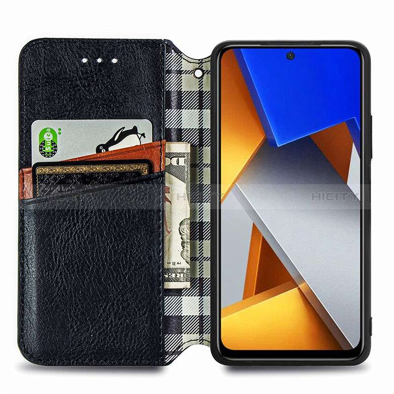 Handytasche Stand Schutzhülle Flip Leder Hülle S09D für Xiaomi Poco M4 Pro 4G groß