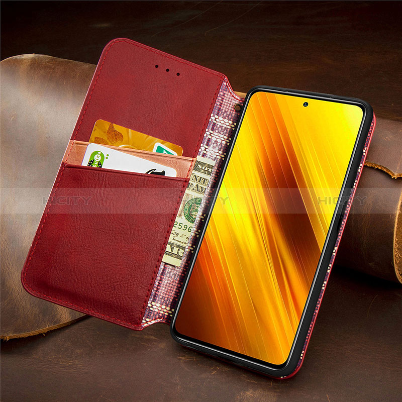 Handytasche Stand Schutzhülle Flip Leder Hülle S09D für Xiaomi Poco X3 NFC groß