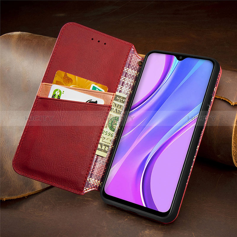 Handytasche Stand Schutzhülle Flip Leder Hülle S09D für Xiaomi Redmi 9 groß