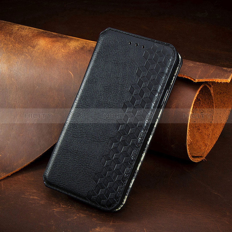 Handytasche Stand Schutzhülle Flip Leder Hülle S09D für Xiaomi Redmi 9 Prime India Schwarz Plus