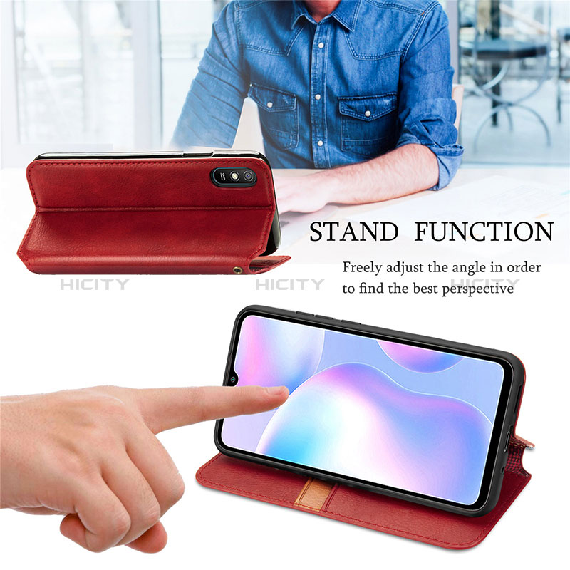 Handytasche Stand Schutzhülle Flip Leder Hülle S09D für Xiaomi Redmi 9AT