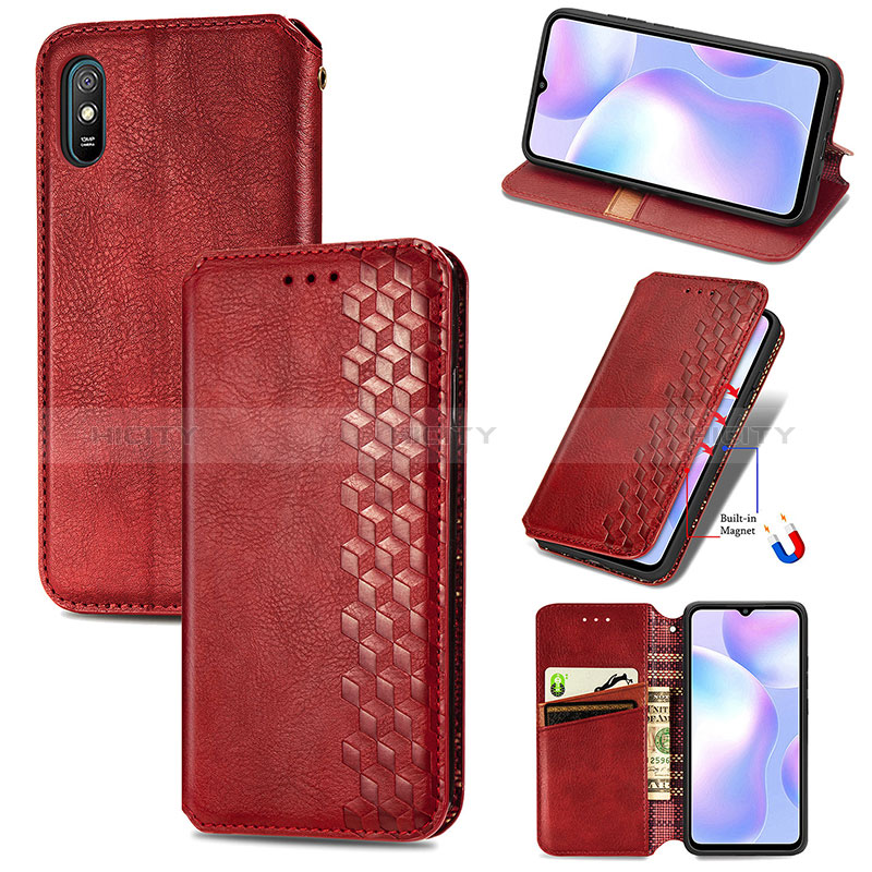 Handytasche Stand Schutzhülle Flip Leder Hülle S09D für Xiaomi Redmi 9AT