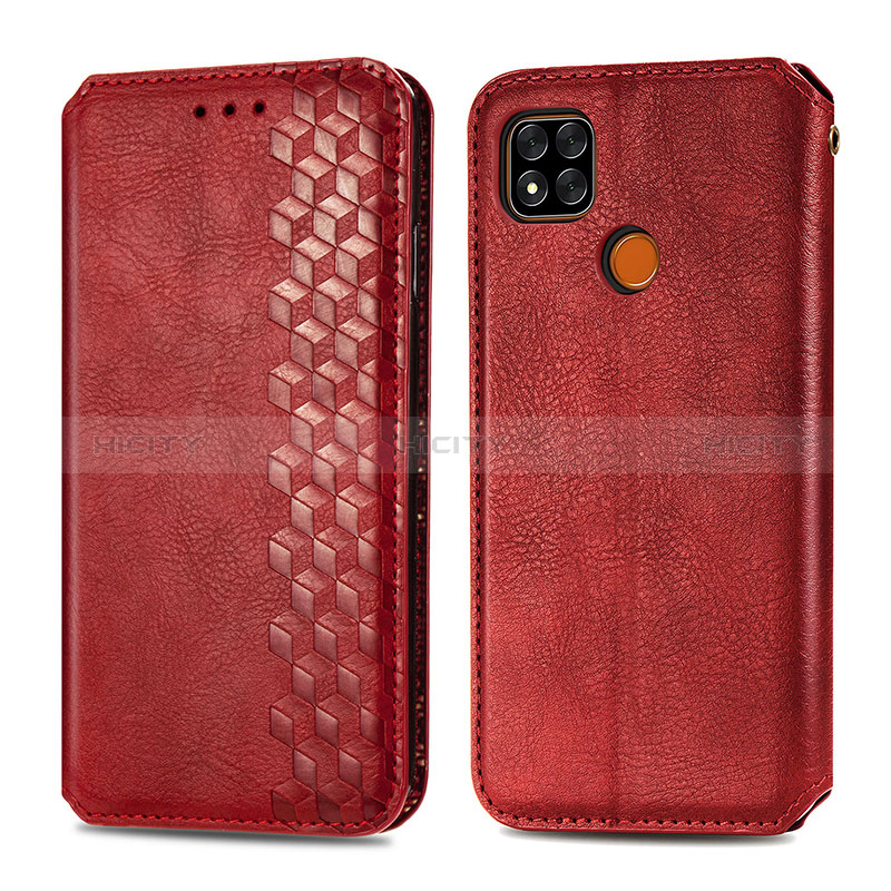 Handytasche Stand Schutzhülle Flip Leder Hülle S09D für Xiaomi Redmi 9C Rot