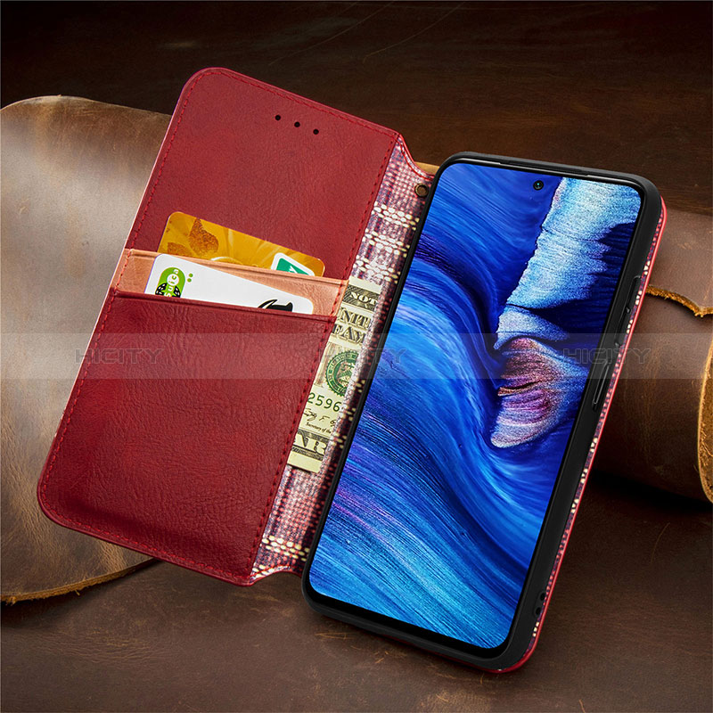 Handytasche Stand Schutzhülle Flip Leder Hülle S09D für Xiaomi Redmi Note 10 5G groß