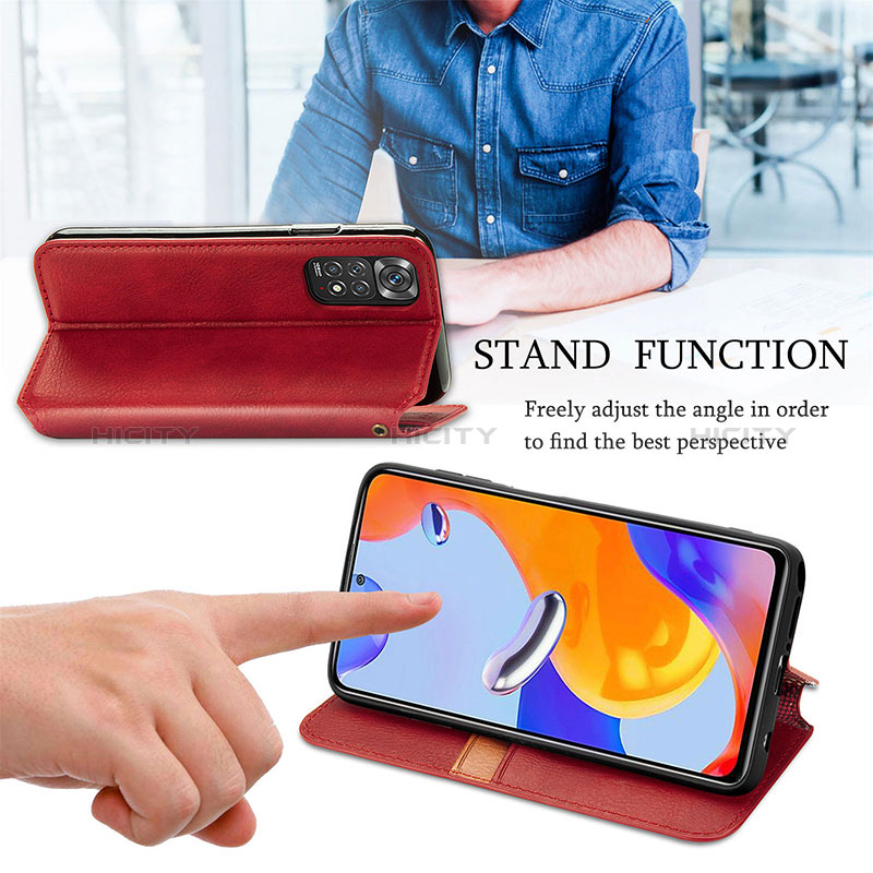 Handytasche Stand Schutzhülle Flip Leder Hülle S09D für Xiaomi Redmi Note 11 Pro 4G