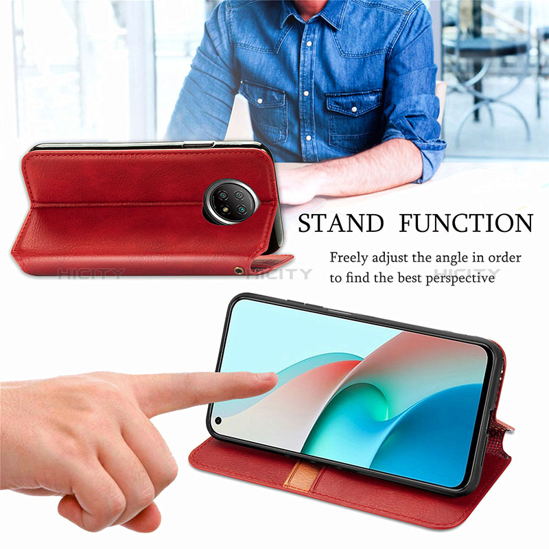 Handytasche Stand Schutzhülle Flip Leder Hülle S09D für Xiaomi Redmi Note 9 5G