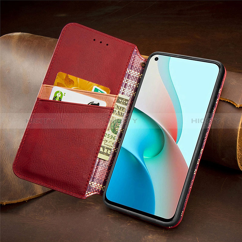 Handytasche Stand Schutzhülle Flip Leder Hülle S09D für Xiaomi Redmi Note 9 5G groß