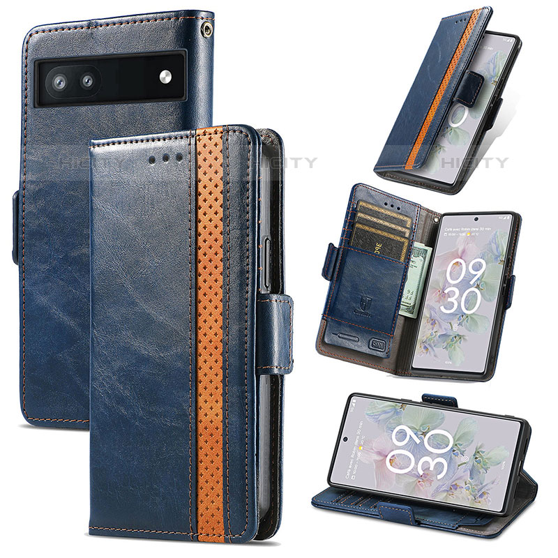 Handytasche Stand Schutzhülle Flip Leder Hülle S10D für Google Pixel 6a 5G