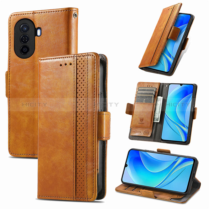 Handytasche Stand Schutzhülle Flip Leder Hülle S10D für Huawei Enjoy 50 groß