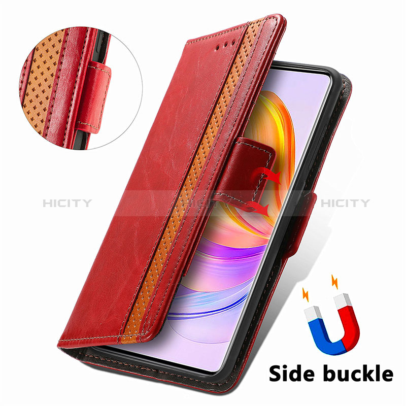 Handytasche Stand Schutzhülle Flip Leder Hülle S10D für Huawei Honor 80 SE 5G groß