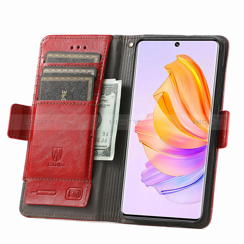 Handytasche Stand Schutzhülle Flip Leder Hülle S10D für Huawei Honor 80 SE 5G groß