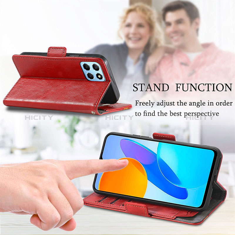 Handytasche Stand Schutzhülle Flip Leder Hülle S10D für Huawei Honor X6 5G groß