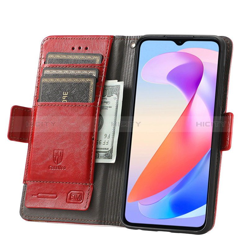 Handytasche Stand Schutzhülle Flip Leder Hülle S10D für Huawei Honor X6a groß