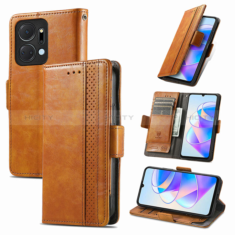 Handytasche Stand Schutzhülle Flip Leder Hülle S10D für Huawei Honor X7a groß