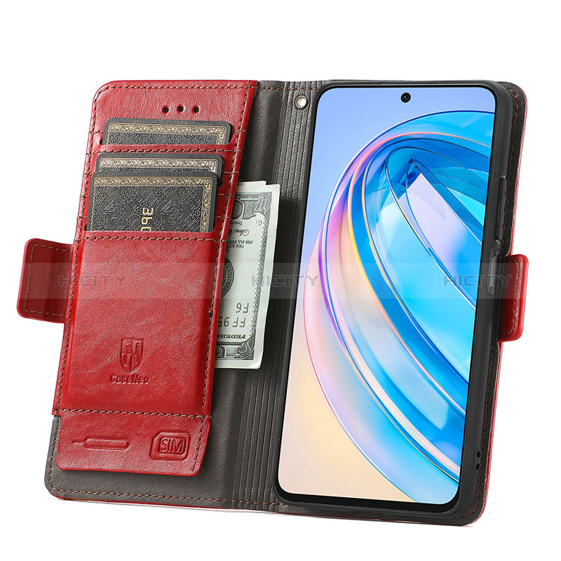 Handytasche Stand Schutzhülle Flip Leder Hülle S10D für Huawei Honor X8a 4G