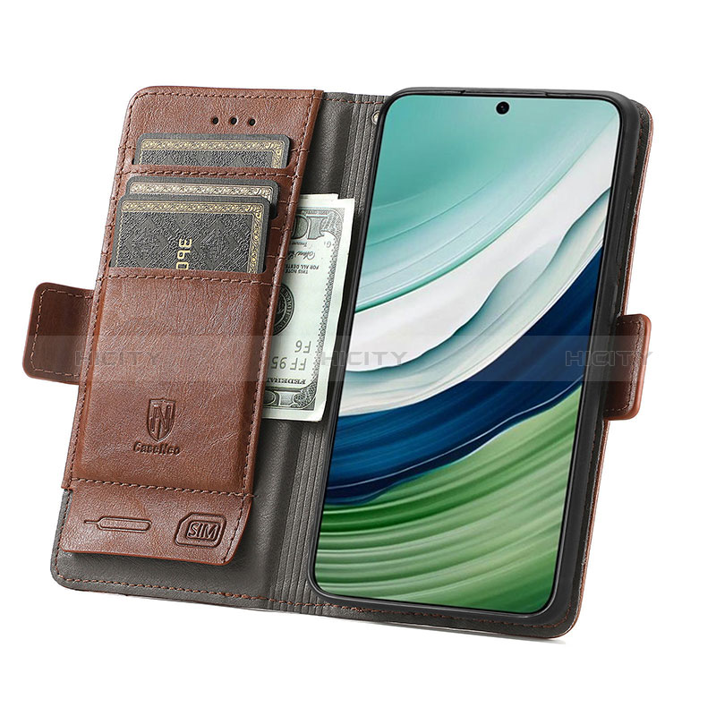 Handytasche Stand Schutzhülle Flip Leder Hülle S10D für Huawei Mate 60 groß